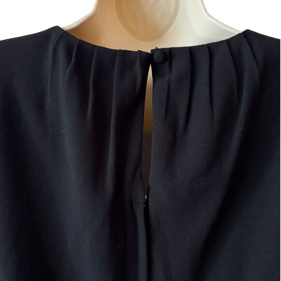 H&M Black Cap Sleeve Sheath Dress Size 8 - Picture 7 of 13